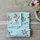 PACK OF THREE - Printed Waffle Bath Towel for Adults