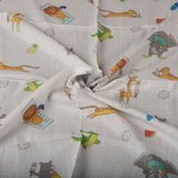 Infant Bath Towel - Organic Muslin | Printed